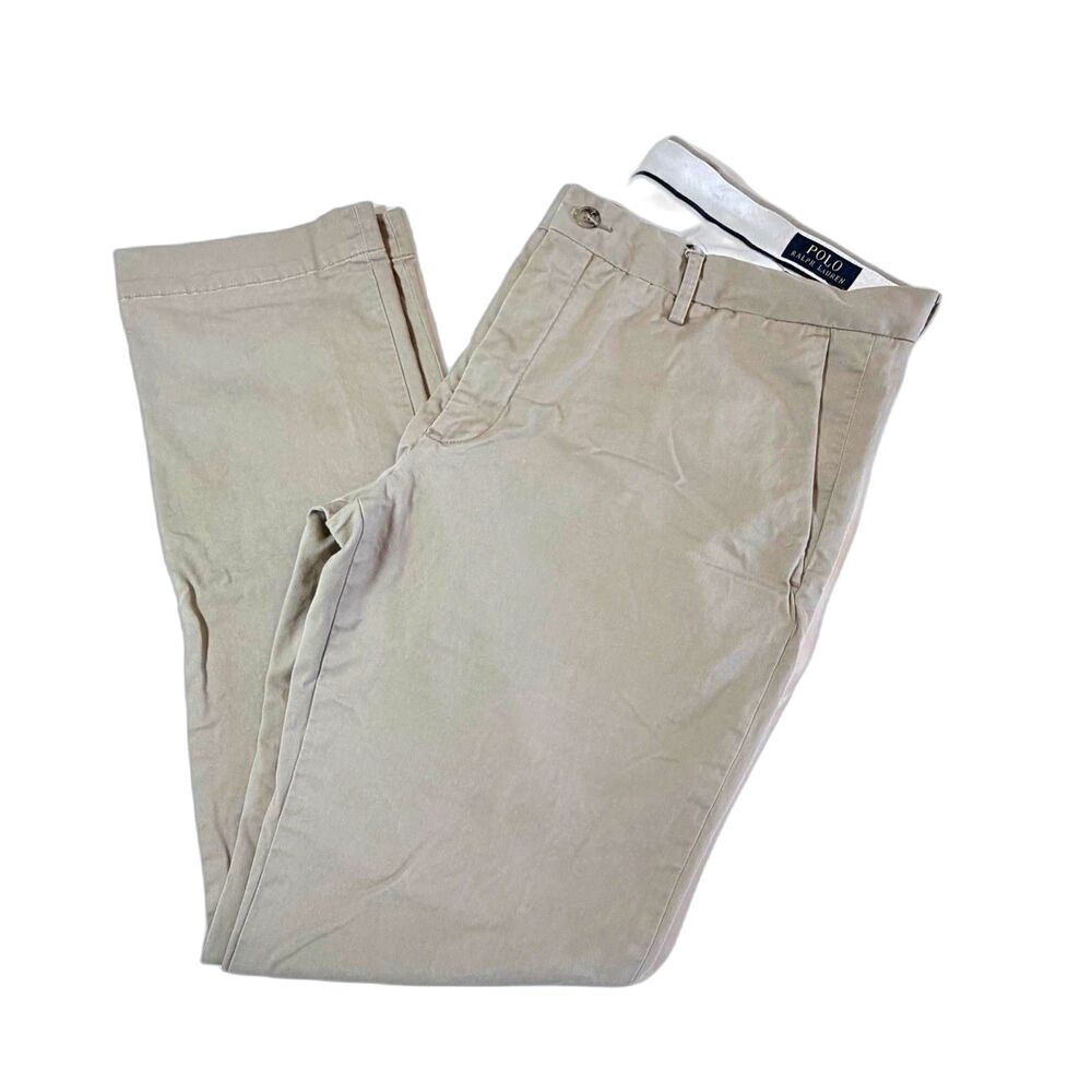 Polo Ralph Lauren Men’s 36x32 Khaki Stretch Slim Fit Pants Chino Beige